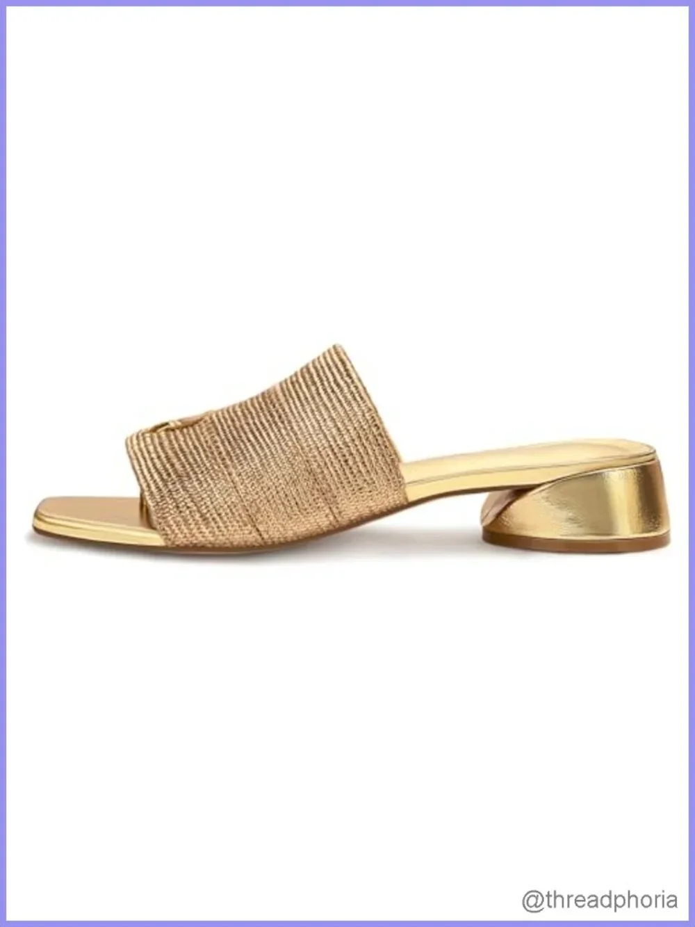 Square Open Toe Kitten Heel Slide Sandals Mules for Women 1.25